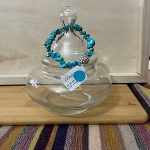 Semi precious gemstone turquoise bracelet